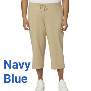 basic editions women's capri cargo pants